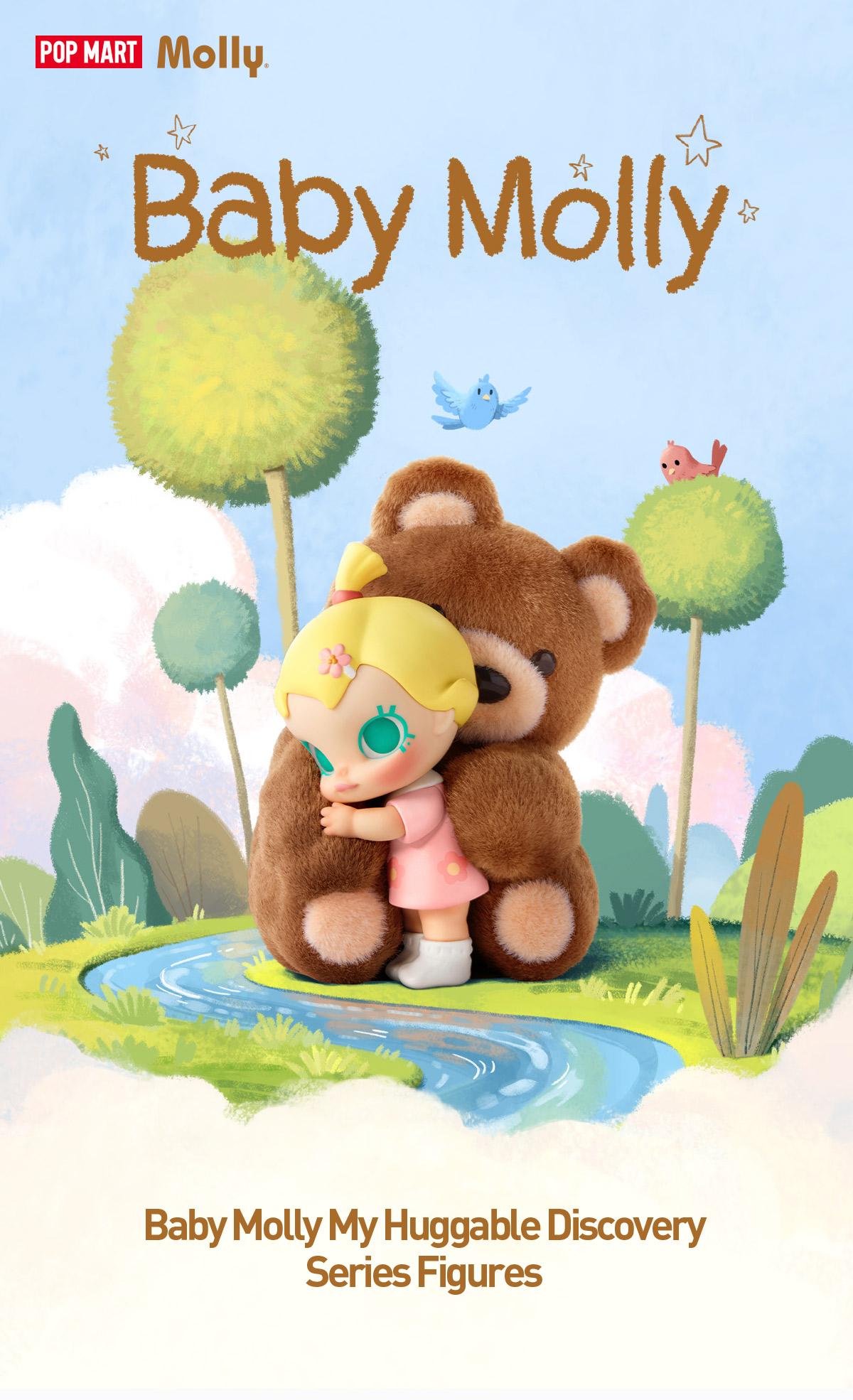 POP MART Baby Molly My Huggable Discovery Series Figures, Surprise Gift