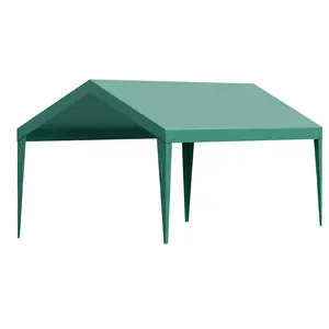 VEVOR Carport Replacement Canopy, 10 x 20 ft Potable Garage Tent Top Tarp, UV-Resistant & Waterproof Car Shelter Tarp, Heavy Duty Car Port Cover with Ball Buggees, Dark Green, Frame Not Included