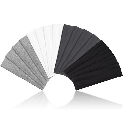 16pcs non-slip cotton headbands—soft, breathable & stylish. Perfect for workouts, yoga & daily wear. Stays in place & offers great value