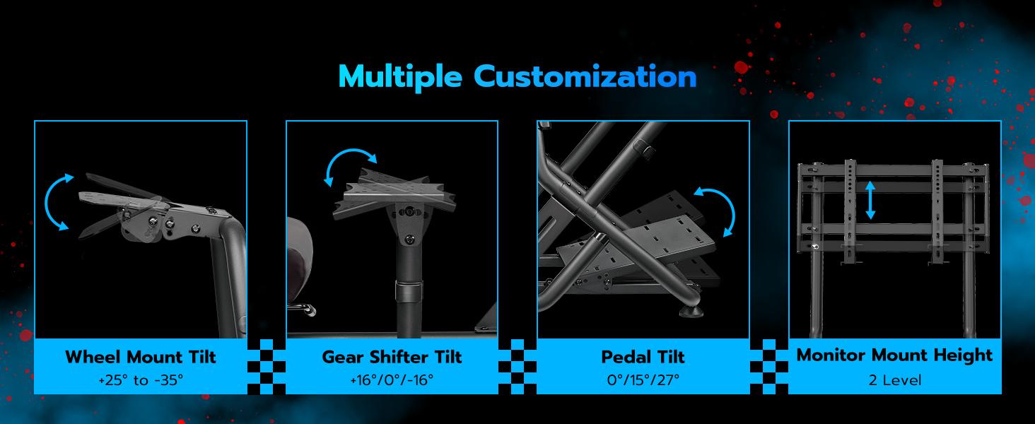 ARES WING Racing Simulator Cockpit with Monitor Mount and Seat Formula and GT Sim Racing Cockpit Compatible with Fanatec Thrustmaster Logitech Moza Racing Games on PS5 PS4 Xbox and PC