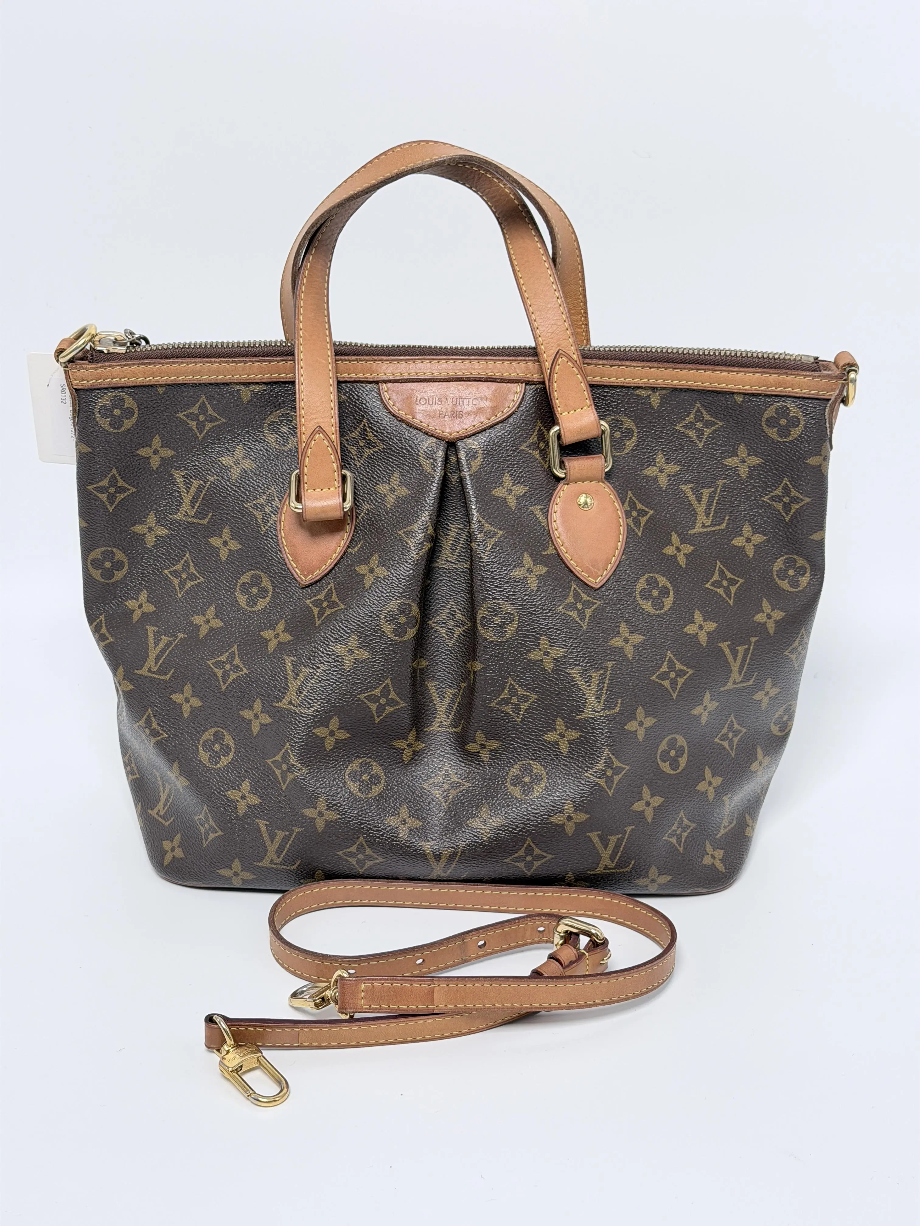 Pre-owned Louis Vuitton Leather Shoulder Bags Monogram Palermo PM Satchel with Shoulder Strap JXLV72