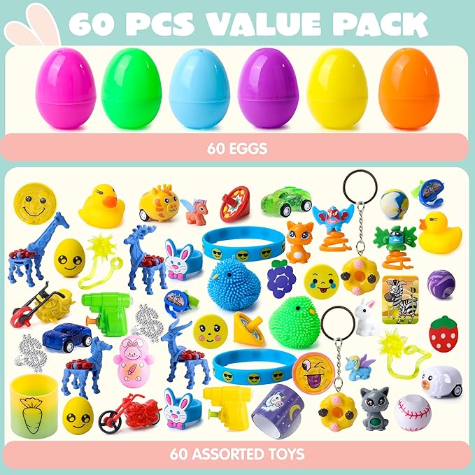 36pcs/48pcs/60pcs/80pcs/100pcs/120pcs/144pcs/160pcs/200pcs Prefilled Easter Eggs Toys and Stickers for Easter Egg Hunt, Filled with Toys Party Favors for Kids Boys Girls Easter Eggs Hunt, Basket Stuffers Fillers, Classroom Prize Supplies Kids Outdoor Play 36pcs/48pcs/60pcs/80pcs/100pcs/120pcs/144pcs/160pcs/200pcs Prefilled Easter Eggs Toys and Stickers for Easter Egg Hunt, Filled with Toys Party Favors for Kids Boys Girls Easter Eggs Hunt, Basket Stuffers Fillers, Classroom Prize Supplies Kids Outdoor Play