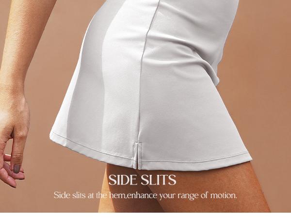 ODODOS Women's Athletic Tennis Skorts with Pockets Built-in Shorts Golf Active Skirts for Sports Running Gym Training