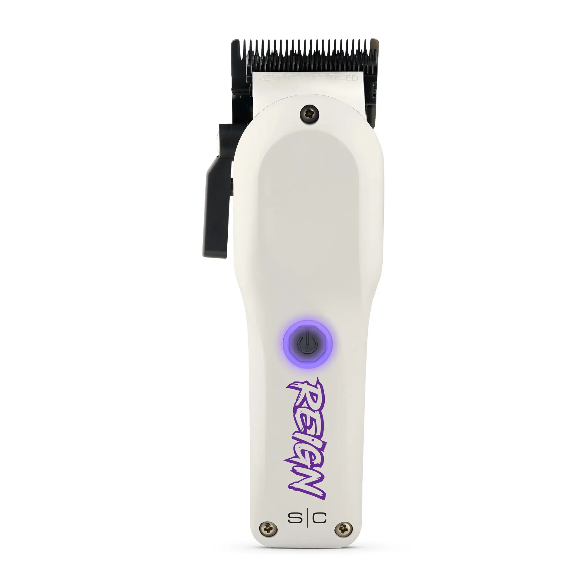 Stylecraft Reign Professional Hair Clipper USB-C Rechargeable with 7,200 RPM EON Motor & Black DLC Taper Blade for Quiet Cutting Cordless Barber Clippers
