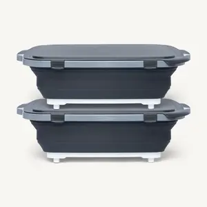 XL Prep Tub Bundle (2-Pack) – Collapsible BBQ & Meal Prep Containers