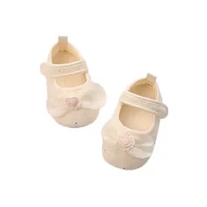 Global Baby Spring Autumn 0-1 Years Old Baby Girl 6-12 December Bow Princess Baby Shoes Soft Sole Anti-slip Foot Protection Shoes Version Infant Princess Shoes Anti-slip Soft Sole Baby