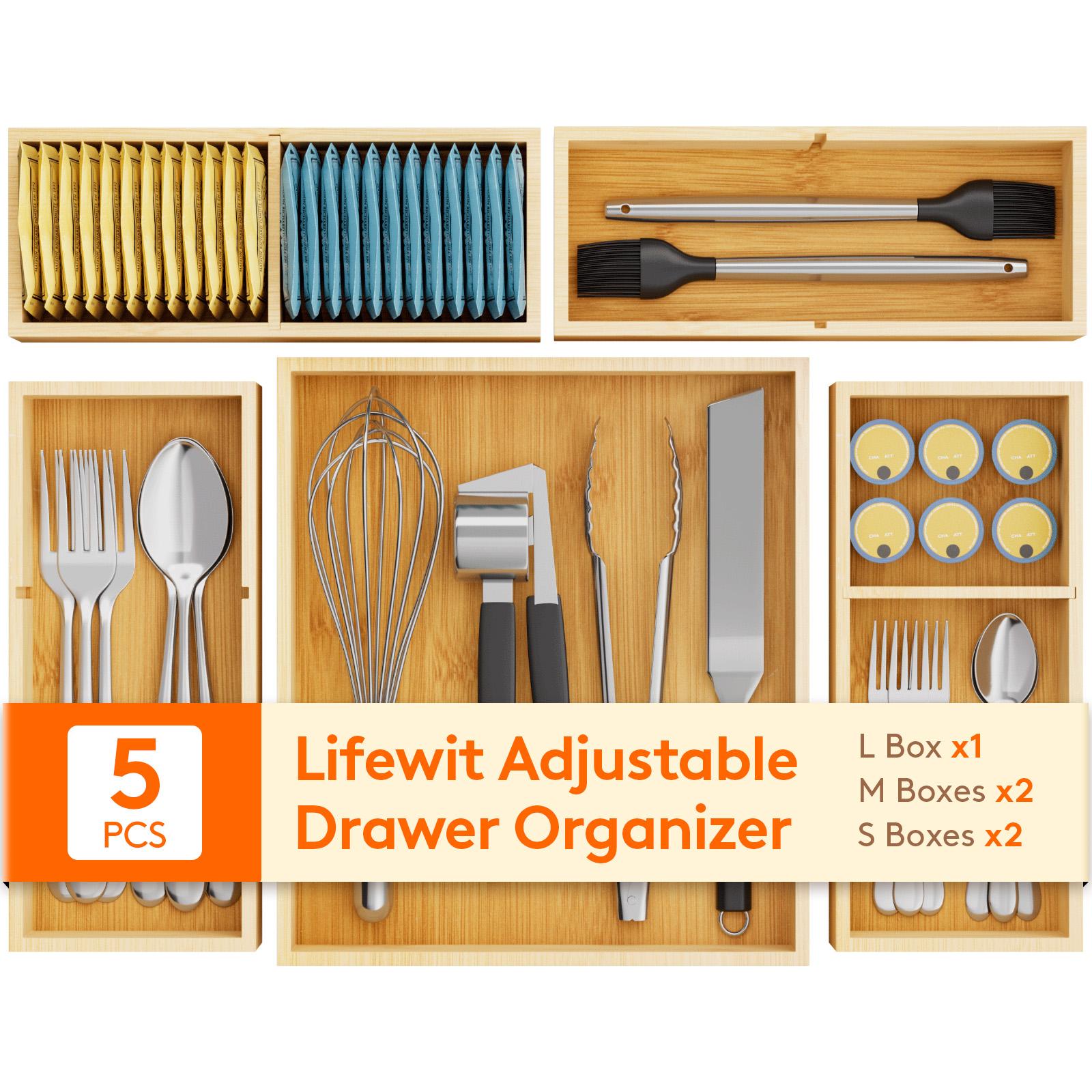 Lifewit Vanity Drawer Organizer for Makeup, Jewelry & Gadgets (Silicone Tabs Not Included) – Portable Storage for Bedroom & Bathroom Organization Storage Plastic Lifewit Vanity Drawer Organizer for Makeup, Jewelry & Gadgets (Silicone Tabs Not Included) – Portable Storage for Bedroom & Bathroom Organization Storage Plastic