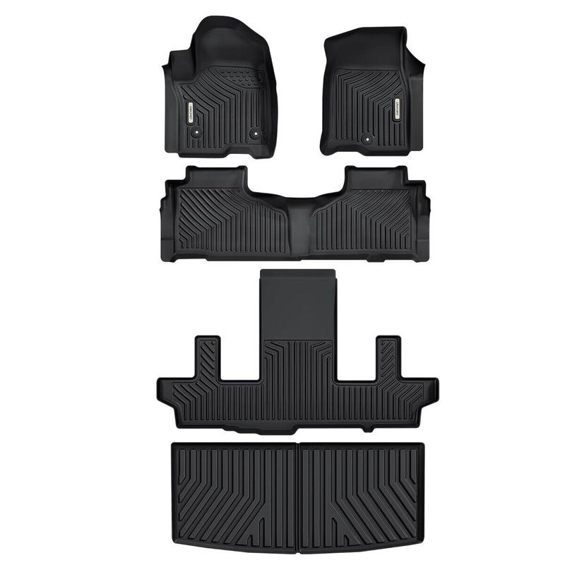 YITAMOTOR Floor Mats & Cargo Liner for Chevy Tahoe/GMC Yukon 2025-2021 (Only for Bucket Seats), Car Accessories TPE All-Weather Floor Mats for Chevrolet Tahoe GMC Yukon Car Floor Mats