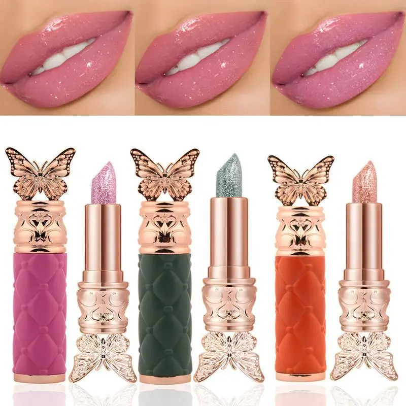 Petal Color-changing  Balm, Long-lasting, Moisturizing, Not Easily Fading, Temperature-sensitive Color-changing Lipstick Gloss Makeup Lipgloss elf  lip  tint Moisture Blend jazz  lipstick