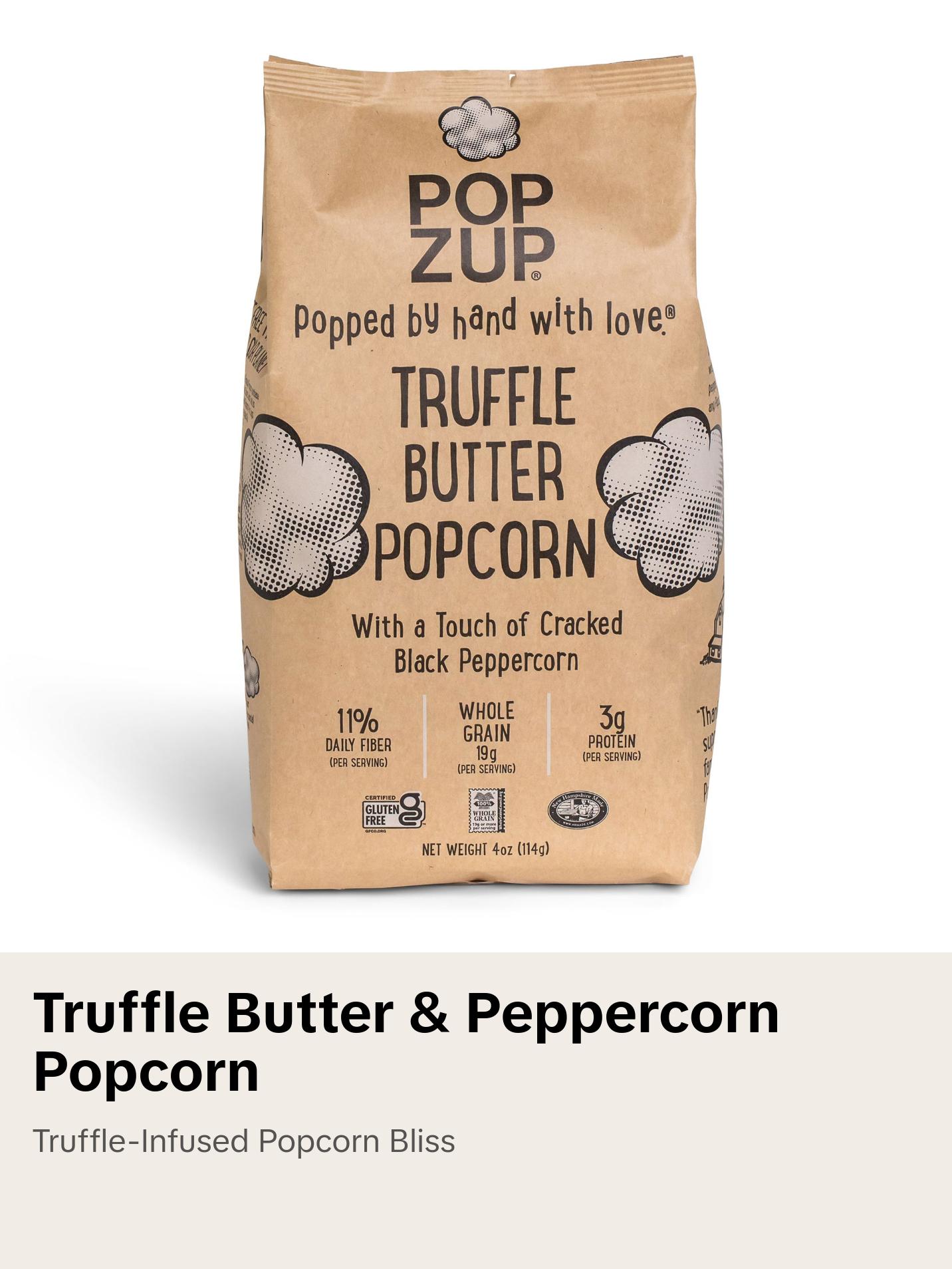 *NEW* 3 Truffle Butter with a Touch of Cracked Black Peppercorn Popcorn Bags