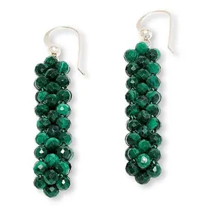 Mine Finds by Jay King Malachite Woven Bead Drop Earrings