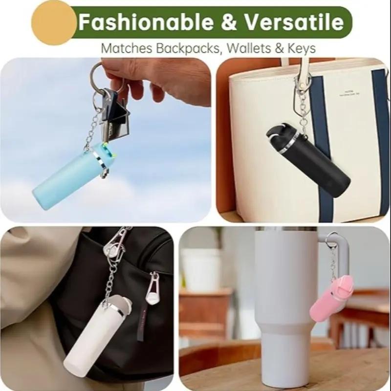 2026 Valentine's Day gift Mini Water Bottle Keychain Holder, Compatible with Ovalla Bottles, Stylish Accessory for Women & Girls, Perfect Gift Idea, Keychain Kawaii bags charms holiday season practical
