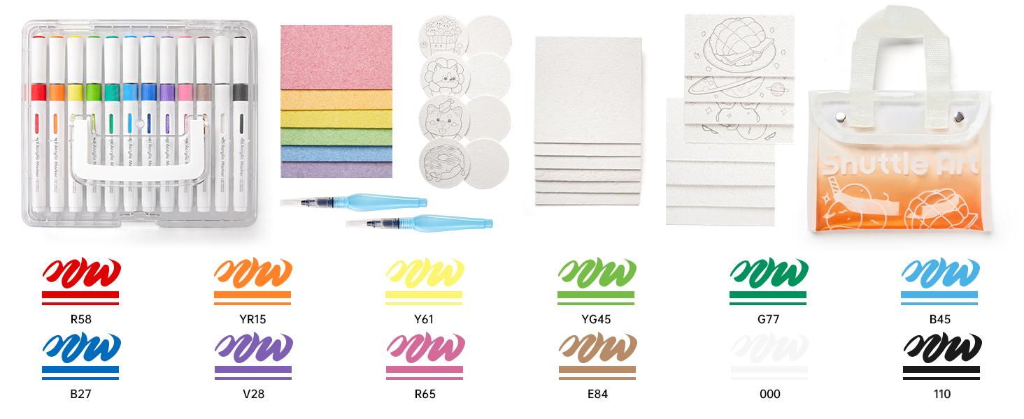 44 Pcs Magic Foam Texture Painting Kit, Including 28 Pcs Foam Texture Paper, 12 Colors Brush Tip Automatic Ink Control Acrylic Paint Markers, Magical 3D Effect Painting Kit for DIY Arts,toys, toy,Crafts,gift, Handcraft, Handicraft 44 Pcs Magic Foam Texture Painting Kit, Including 28 Pcs Foam Texture Paper, 12 Colors Brush Tip Automatic Ink Control Acrylic Paint Markers, Magical 3D Effect Painting Kit for DIY Arts,toys, toy,Crafts,gift, Handcraft, Handicraft