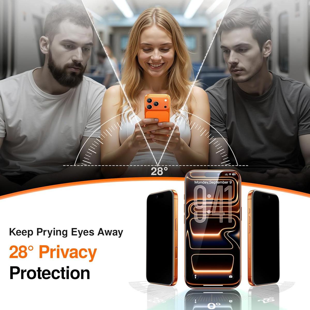 Auto Privacy Screen protector, Dust-free, Applicator for Samsung S24 series, Easy Installation Protective Film, Fingerprint Proof Screen Protector, Military-Grade Shatterproof Protection shockproof