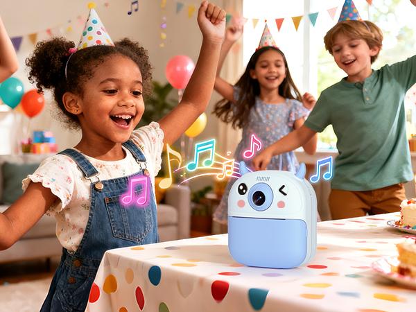 Instant Print Camera for Kids, Birthday Gifts for Girls Boys, HD Digital Video Cameras for Toddler, Portable Toy for 4 5 6 7 8 9 10 Year Old Girl with 32GB SD Card-Purple