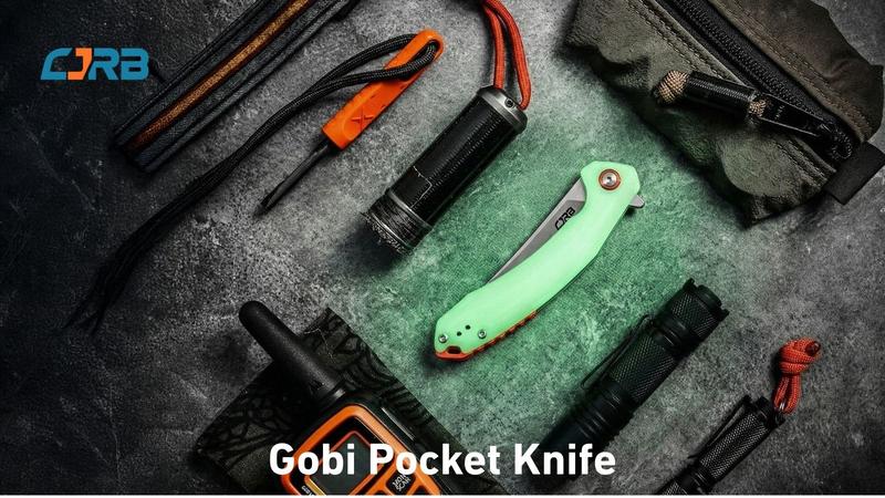 Cjrb Gobi Tool Knife J1906 AR-RPM9 Steel Blade G10 Handle Folding Knives, Stainless Steel Pocket knife for Man, Camping and Emergency Survival Gear