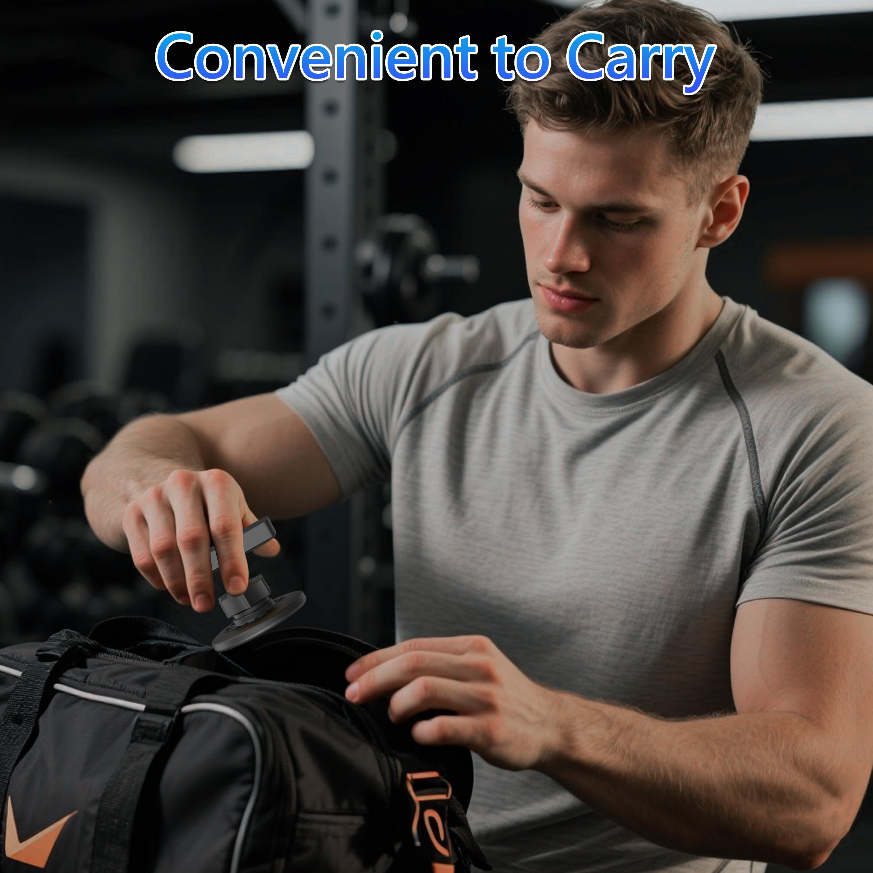 Magnetic Phone Holder for Gym Workouts, 360° Adjustable Phone Mount Compatible with iPhone 12-17 Series, Portable Fitness Accessory for Men & Women