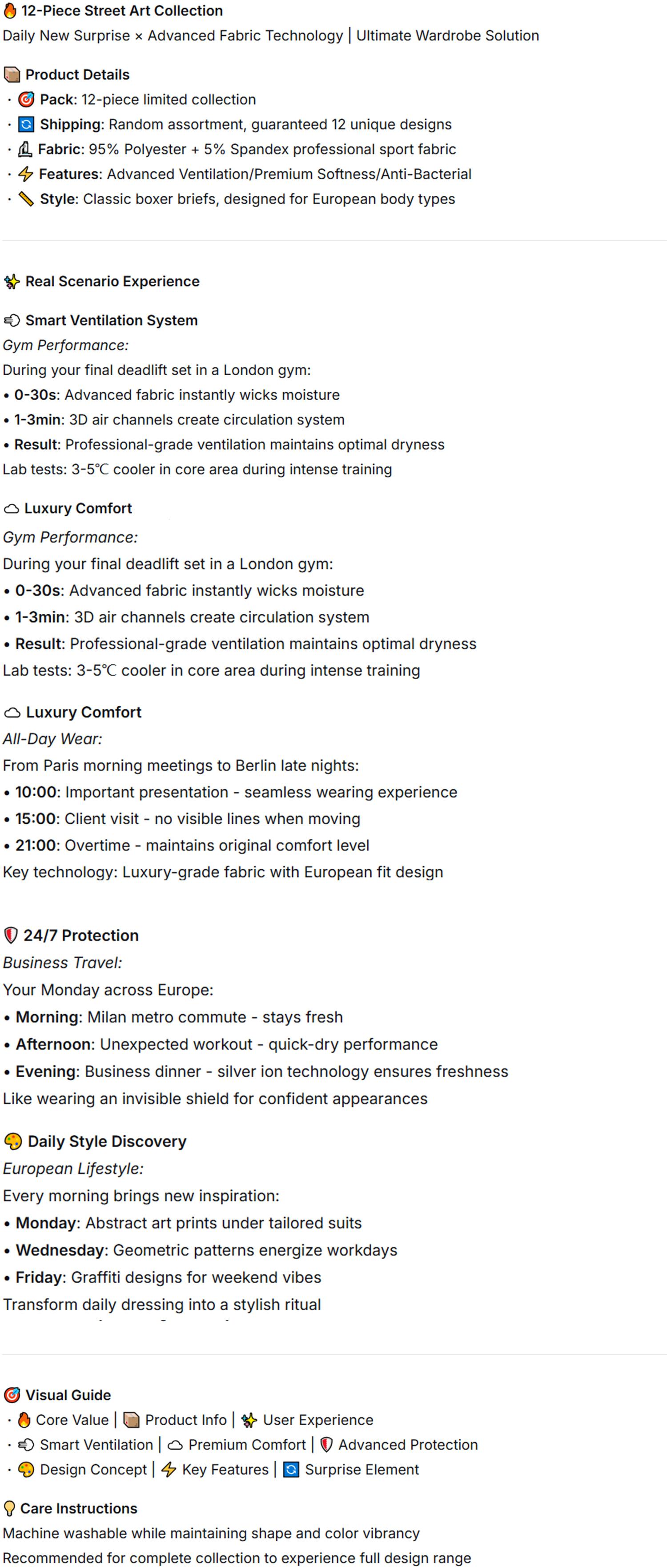 KJFISTMU 12-piece Men's Boxer Briefs Set - High elasticity, full-coverage long boxer briefs, available in various colors and printed patterns, comfortable and snug, suitable for daily wear - Bulk (machine washable and hand washable)