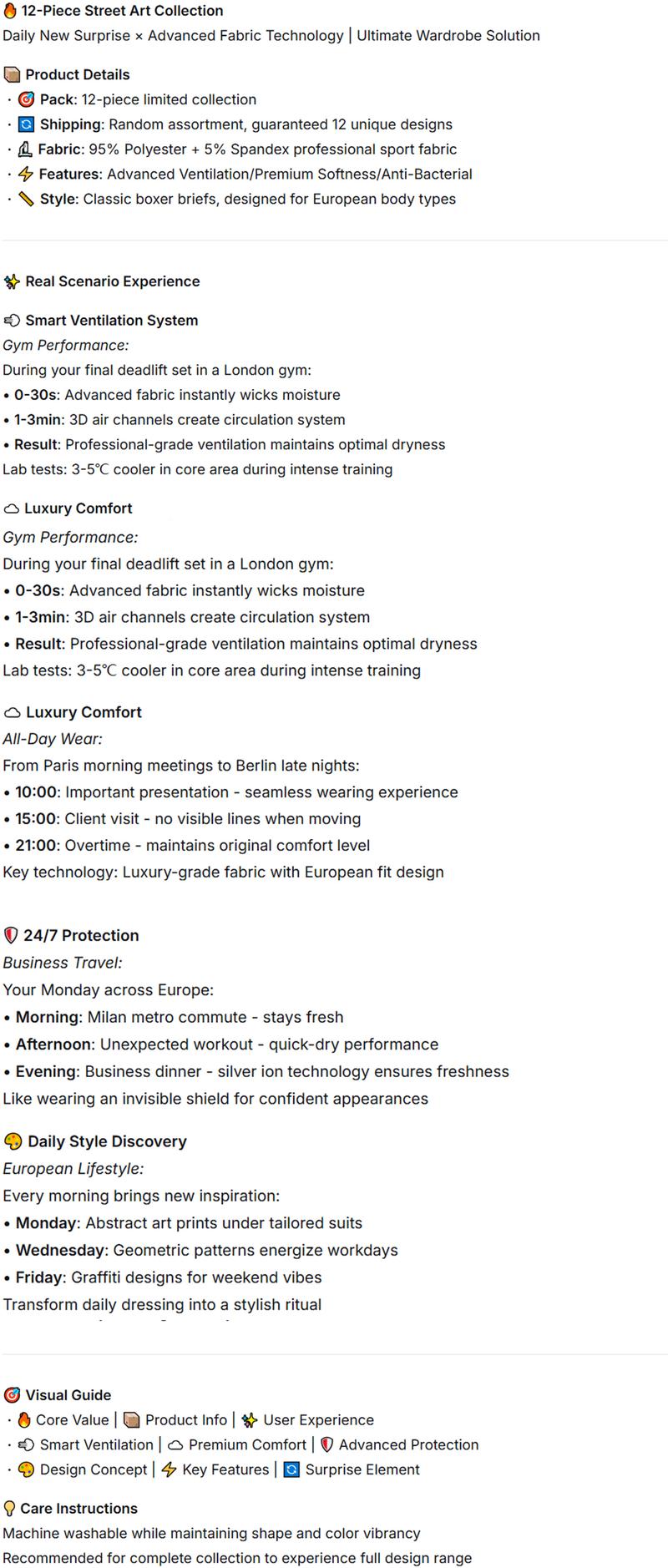 KJFISTMU 12-piece Men's Boxer Briefs Set - High elasticity, full-coverage long boxer briefs, available in various colors and printed patterns, comfortable and snug, suitable for daily wear - Bulk (machine washable and hand washable)