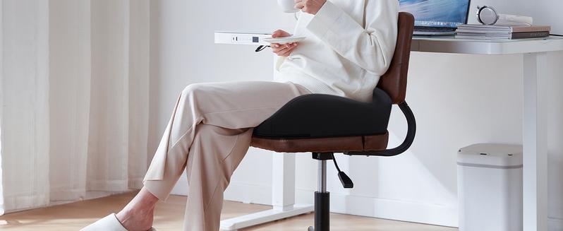 Benazcap Non-Slip Memory Foam Seat Cushion | Ergonomic Office Chair & Car Seat Cushion | Tailbone Pain & Sciatica Relief | Back Support,Thickened,Christmas gifts