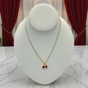 N97 Love Cherry Necklace- Gold Plated 14k