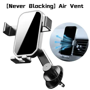 360° Rotating Car Air Vent Phone Holder Mount Auto Wider Clamp, Gravity Bracket, One-handed Operation Easy Used, Military Sturdy Metal Air Vent Hook, Universal For Car Air Outlet Cell Phone Mount Holder Stand Smartphone accessories