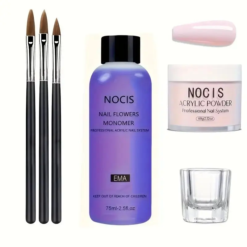 Acrylic Nail Kit, Long-lasting Powder & Non-yellowing Liquid & Professional Tools Included, Perfect for DIY Salon-quality Nail Art at Home, Nail Kit Acrylic Set Nail Care Nailkit, Manicure, Nail Art Kits