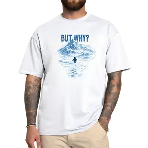 “But Why” Penguin T-Shirt | Funny Nihilist Meme Tee, Cute Unisex Graphic Shirt