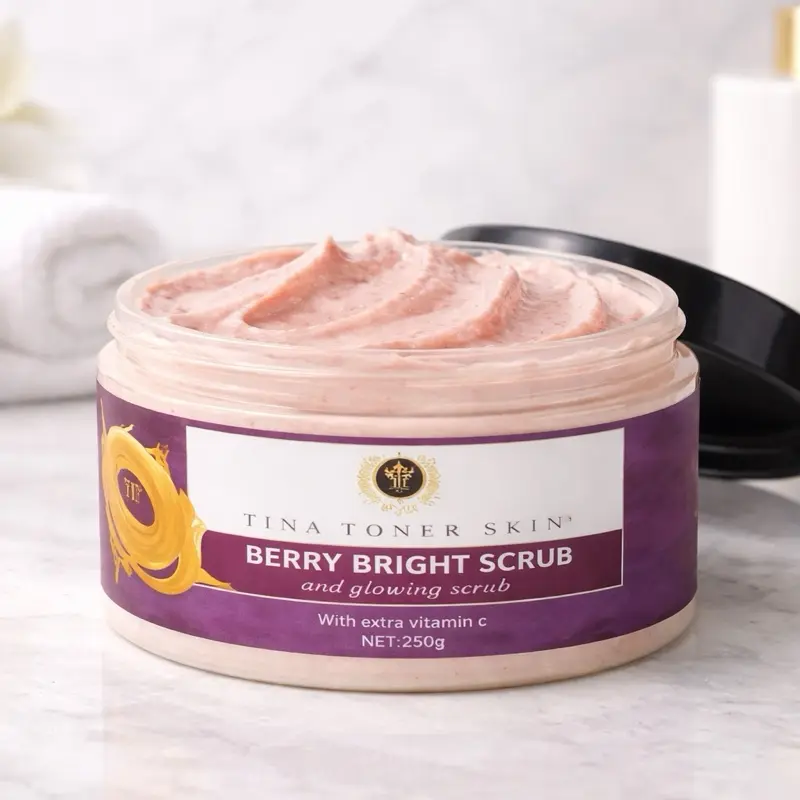 TINA TONER  Glow Papaya &  tomatoes Scrub for Gentle  cleans and   Glow. Skin  300g