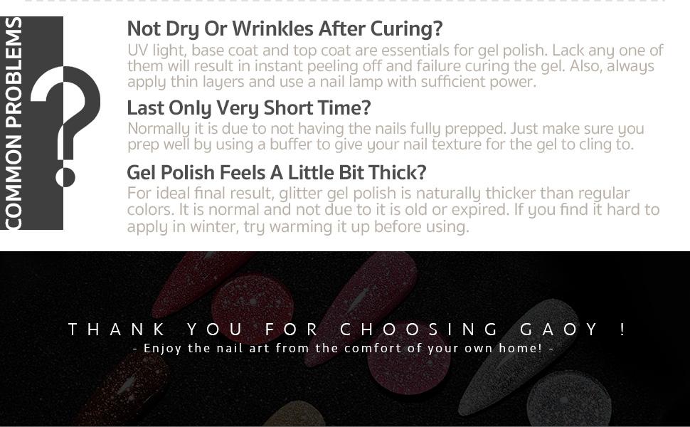 GAOY Salute Reflective Glitter Gel Nail Polish Set of 6 Colors Including Pink Red Silver Black Colors Holographic Gel Polish Kit for Salon Gel Manicure and Nail Art DIY at Home