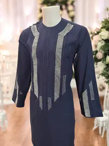 Afghan Parahan Tunban for Men Navy Blue Silver Shesha Mirror Work Machine Embroidered Medium