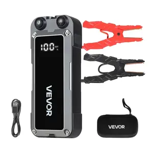 VEVOR Jump Starter, 4000A Peak, Car Jumper Starter Battery Pack, 12V Portable Lithium Battery Booster, Jump Box Power Bank with 3 Modes Flashlight and Jumper Cable