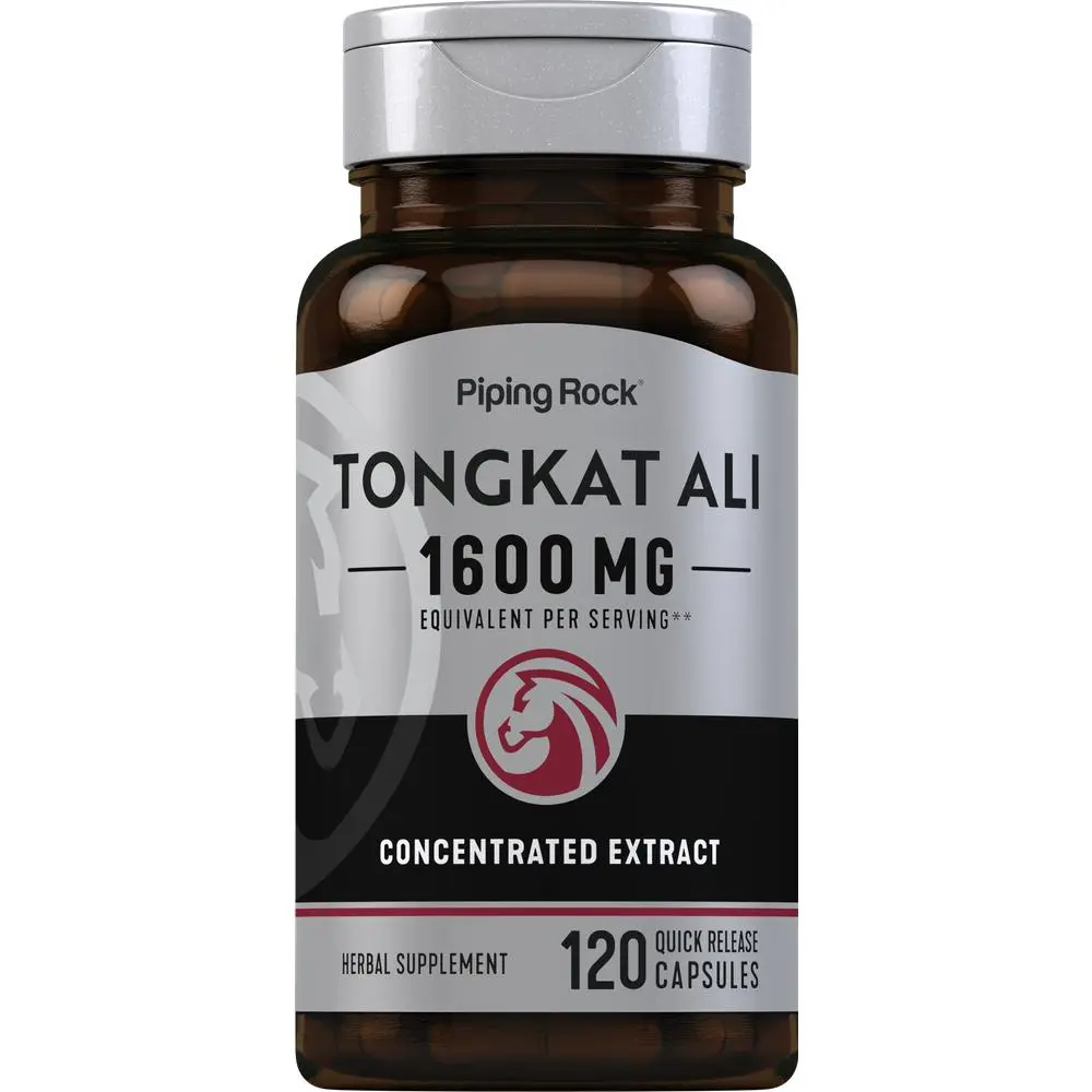 Piping Rock Tongkat Ali for Men | 1600mg | 120 Powder Capsules | Longjack Extract for Men | Herbal Supplement | Non-GMO, Gluten Free