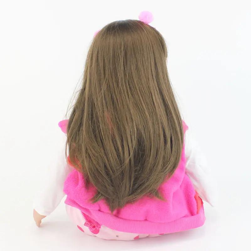 Reborn Girl Doll - 22-inch lifelike cute girl doll with a soft cloth body, realistic princess doll that feels like it belongs in real life, comes with complete accessories, perfect for cuddling, playing, and gifting.