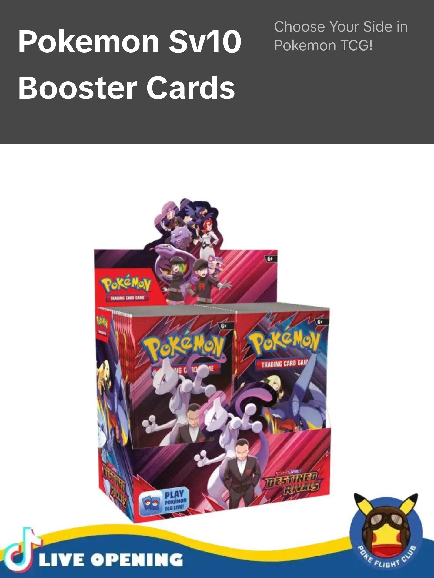 Pokemon English SV10 Destined Rivals Booster CARDS LIVE OPENING