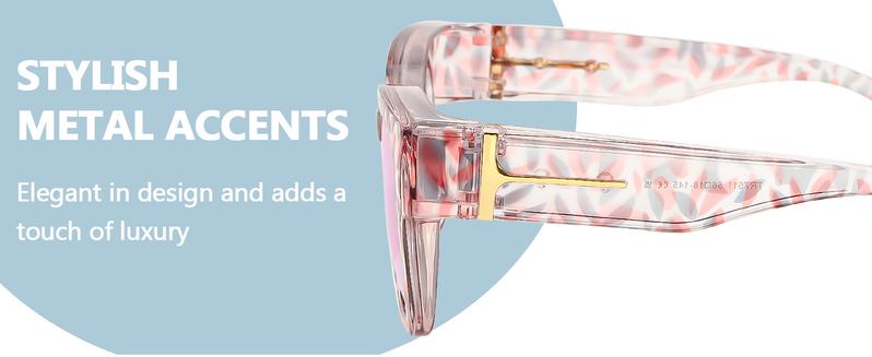 【FitOver Sunglasses】SIPHEW Mirrored Sunglasses Polarized Fit Over Glasses for Women Men for Driving - Trendy Large Square Oversized  UV400 Protection Sun Glasses