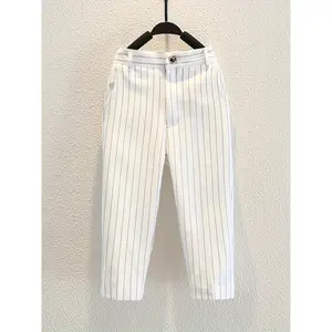 Boys Striped Dress Pants, Spring/Fall Elastic Waist Formal Trousers, British Preppy Style, School Uniform/Performance Slacks