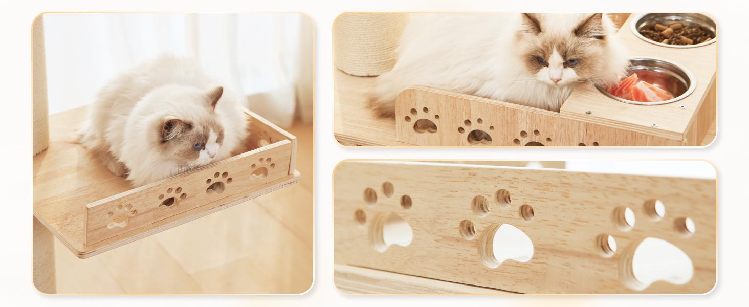 Adjustable Height Cat Tree Tower (102-118 inches ) 5-Tier Hemp Scratching Post Indoor/Outdoor Sturdy Cat Activity Center with Perches