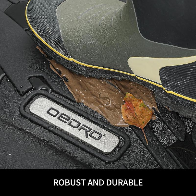 YITAMOTOR All Weather Floor Mats for Toyota Tacoma 2024 2025 Double Cab, Custom Fit TPE Floor Liners for Car Accessories, Front & Rear Protector