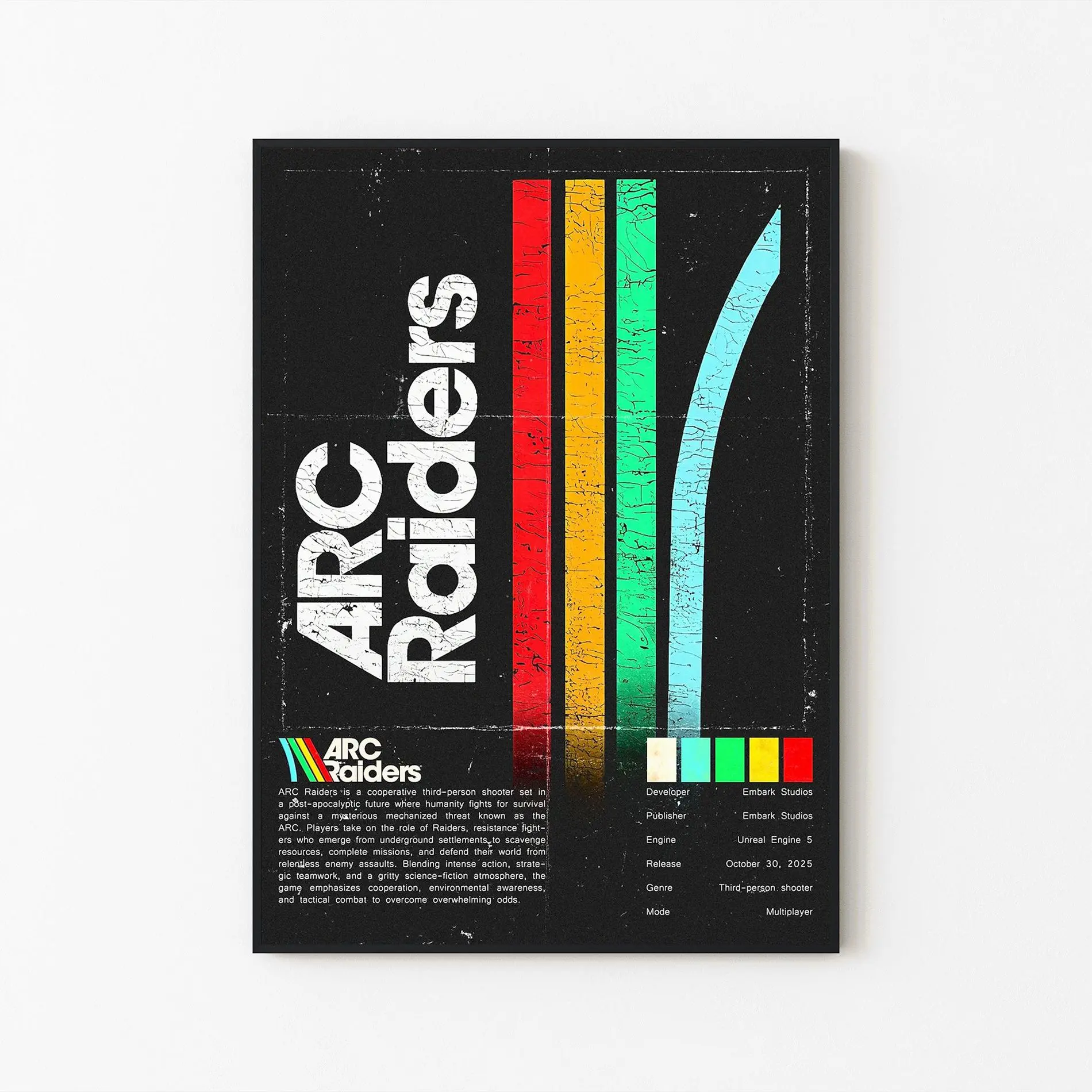 [Gaming Collection - Sale Up To 40%] [Unframe] Arc Raiders Game Poster, Sci-Fi Combat Video Game Wall Art, Team Shooter Artwork, Modern Gamer Room Decor, Fan Gift