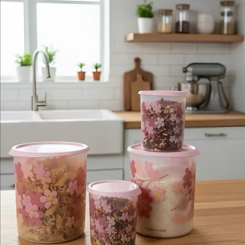 Cherry Blossom Canister Set by Tupperware