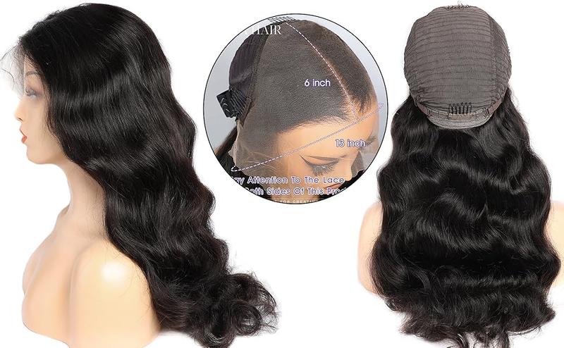 【NEW IN】Lemoda 13x6 HD Transparent Lace Frontal Human Hair Wigs 200 Density Pre-Cut / Pre-Plucked Brazilian Body Wave Lace Front Wig With Tiny Knots