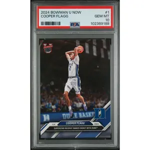 Cooper Flagg 2024 Bowman U Duke Debut Basketball Rookie Card #1 PSA 10