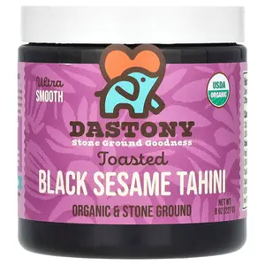 Dastony Organic Toasted Black Sesame Tahini, Ultra Smooth, 8 oz (227 g)