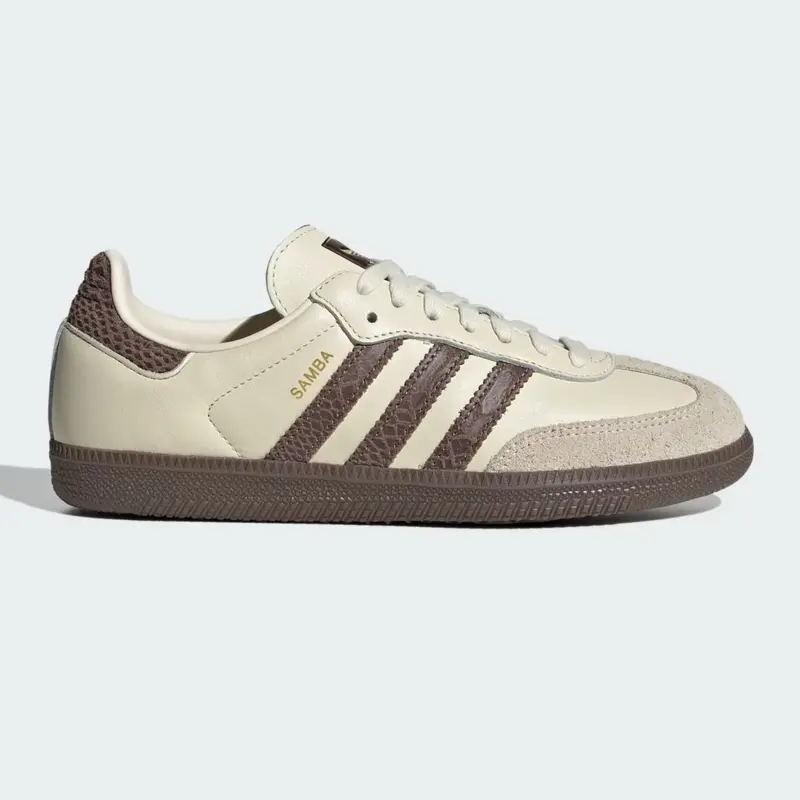Adidas Samba OG Cream Earth Snakeskin Women's Sneaker - Authentic Brand New Shoes IH3980