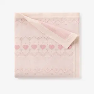 Love Fairisle Knit Baby Blanket
