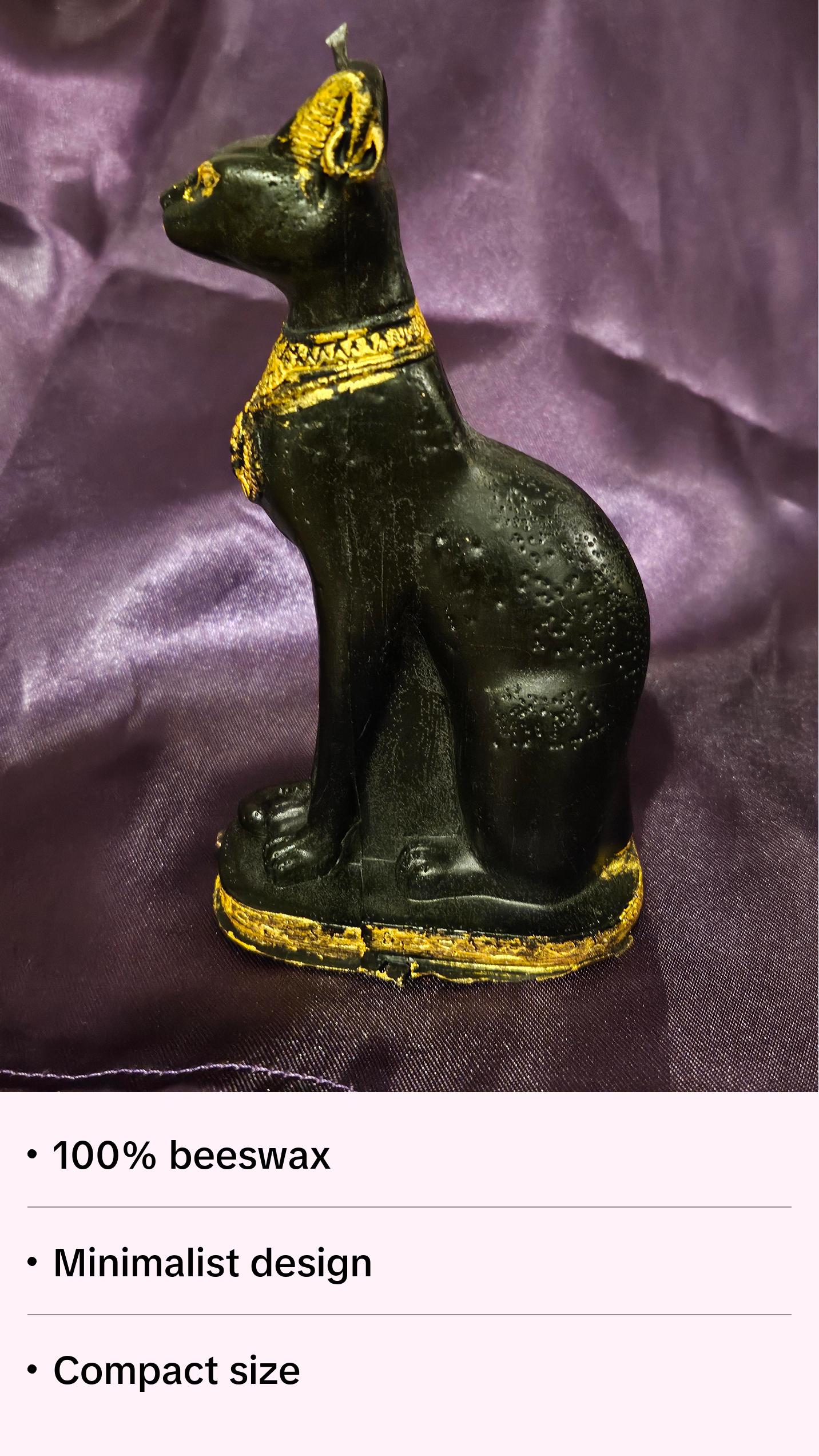 Bastet candle 100% beeswax