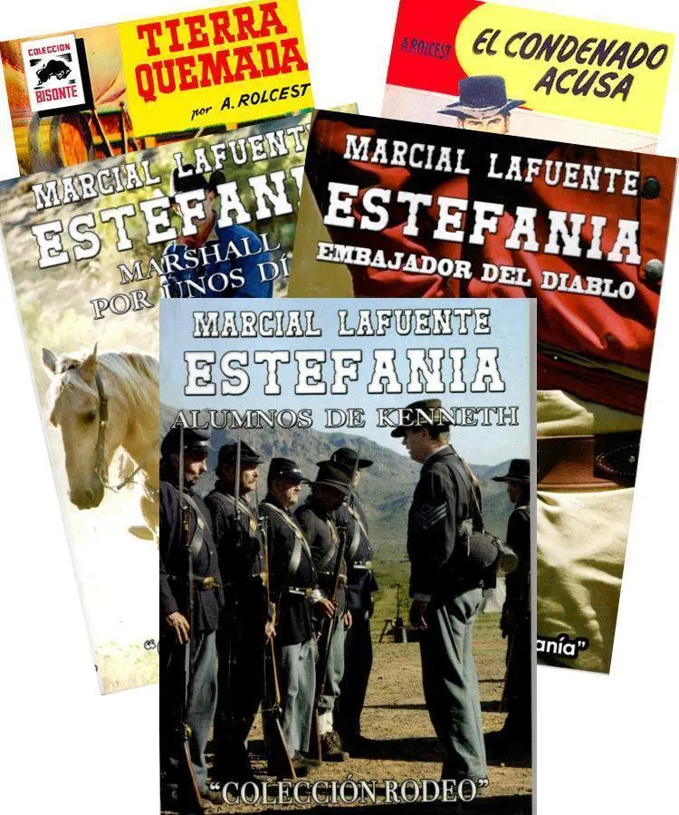 “Pólvora en el Aire” Set de Cinco Novelas Por Marcial Lafuente Estefania y otros autores