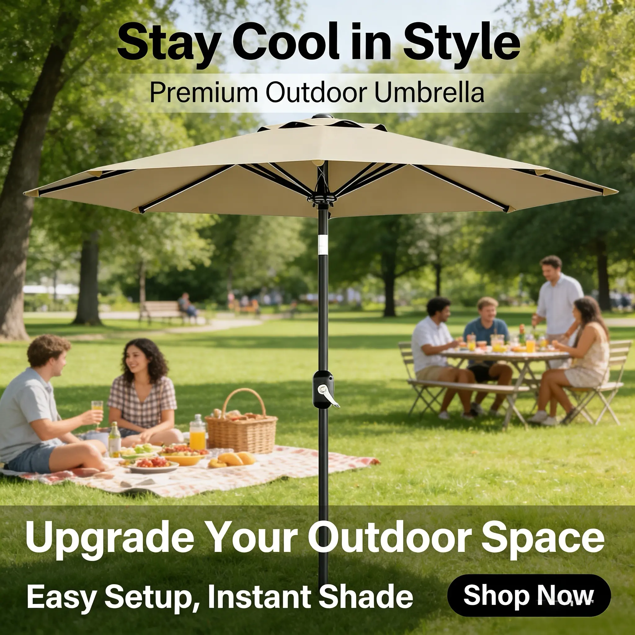 LH- Outdoor Gazebo Canopy with Mosquito Netting Waterproof Sun Shade Shelter for Backyard Patio Camping and Outdoor Events，UV Protection Waterproof 9 ft Outdoor Patio Umbrella Table Umbrella withPop Up Gazebo Canopy Tent Waterproof UV Block