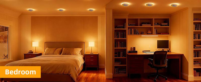 6Inch Ultra-Thin 6CCT Multicolor LED Recessed Night Lights 12W 1050Lumen 110-130V Dimmable Downlights for Living Room2000K 2700K 3000K 3500K 4000K 5000K Adjustable Lighting for Bedroom luces led para casa